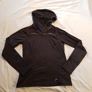 HEAD women's size XS dark gray running hoodie